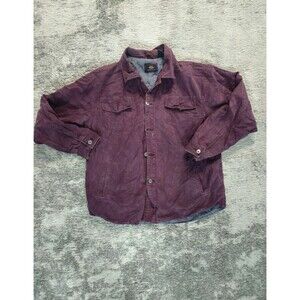 VNTG Route 66 Corduroy MENS SIZE M Jacket Button Up Dark Purple